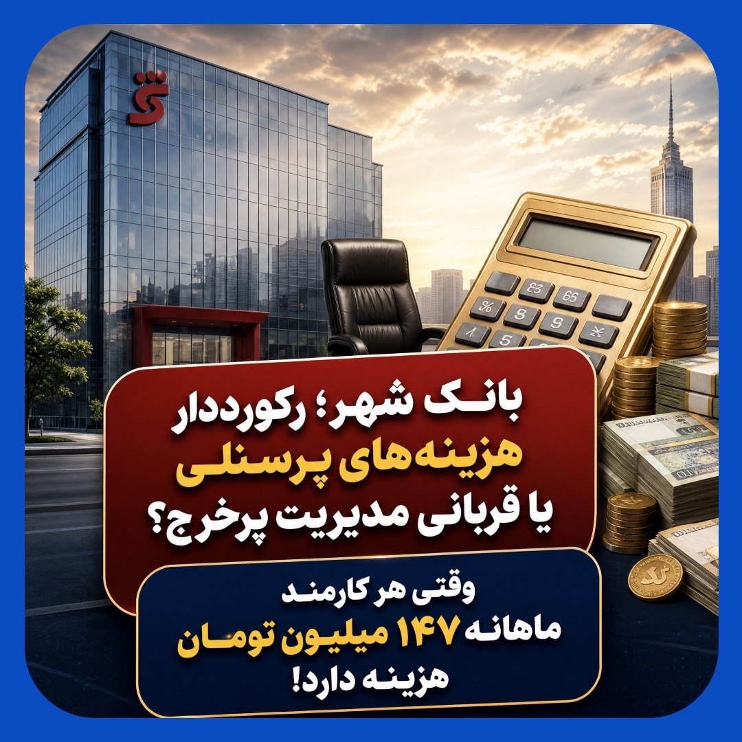 بانک شهر؛ قربانی مدیریت پرخرج با رکورد هزینه‌های پرسنلی